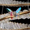 ペンダントランプモダンLED LIGHS豪華なクリスタルリビングルーム天井シャンデリア屋内照明刻まれた蝶の光沢装飾ランプ
