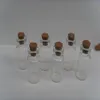 100st Lot 16 35mm Clear Tiny Small Vails 3ml Glasflaskor med korkar 7mm öppnar bra för att önska bröllopshantverk Dekor275C
