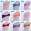 100 Uds silla banda elástica Spandex silla arco anillo redondo para banquete fiesta boda decoración Noeud De Chaise Mariage239Q