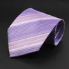 Bow Ties Mens Classic Striped 9cm Purple Blue Pink Thin Summer Jacquard slipsar Passar Wedding Party Office Daily Wear Cravat Suit