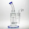 Hookahs Bong 9.5 Inch Tall Torus Dab Rig Recycler with Matrix Percolator sturdy smoking water pipe Clear joint size 14.4mm PG5108