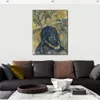 Modern Abstract Canvas Art Madame Cezanne in the Greenhouse Paul Cezanne Handmade Oil Painting Contemporary Wall Decor