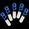 Strängar CR2032 Batteri för LED Fairy Light Holiday Garden Yard Christmas Copper Wire String Lamp 10st Wedding Garland Party Decoration