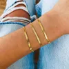 Bangle selling snake bracelet with a width of 2534MM 316 stainless steel goldplated blade hiphop 230719