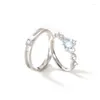 Cluster Rings 2Pcs/set Moonlight Stone Couple Ring For Women Men Luxury Zircon Sun Moon Adjustable Paired Wedding Jewelry Valentine's Day