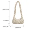 Evening Bags Women Padded Soft Purse Large Capacity Puffer Armpit Bag Lightweight Cotton Candy Padding Handbag