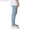 Men's Jeans Jeans Men Pants Casual Cotton Denim Trousers Multi Pocket Cargo Jeans Men New Fashion Denim Pencil Pants Side Pockets Cargo Y0127 Z230801