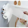 Сталка для хранения пленки выдвижной кухонный держатель рулона Держатель полотенец подвеса многофункциональная кухонная стойка для ванной комнаты L230704
