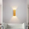 Vägglampa led inomhus sovrum vardagsrum ljus dekoration uppåt aluminium sconce 6w moderna lampor