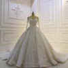 Modest Long Sleeve Ball Gown Wedding Dresses Bridal Gowns Sheer Jewel Neck Lace Appliqued Sequins Plus Size Robe De Mariee Custom 318k