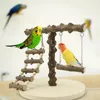 Andere vogelbenodigdheden Houten papegaaienspeelstandaards Schommelbak Bekerspeelgoed Hangende ladderbrug voor klimkooi in parkstijl