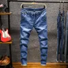 Mode Skinny Jeans Hommes Droite slim élastique jeans Hommes Casual Biker Mâle Stretch Denim Pantalon Classique Pants252l