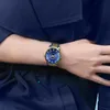 DOM Femmes Montre Mécanique De Mode En Acier Inoxydable Cadran Bleu Montre De Luxe Étanche Femme Automatique Horloge Montre Femme G-79258o