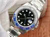 14 стилей EW EWF Maker Мужские часы 40 мм GMT II 116710 Бэтмен Синие черные часы Керамический светящийся юбилейный браслет CAL.3186 3285 Механизм Автоматические мужские наручные часы