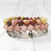 MG0308 8 mm Conjunto de pulseiras com contas de rodonita Natural Grand Dragon Vein Ágatas Pulseira Mookaite Jasper Stack Bracelet236O