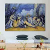 Contemporary Abstract Art on Canvas Large Bathers 1900 Paul Cezanne Textured Handmade Oil Painting Wall Decor