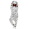 Dalmatian Dog Women и Men's Animal Animal Kigurumi Polar Fleece Costum