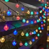 Strings LED Solar Bubble Bulb Lamp String Outdoor Waterproof Garden Festival Decorative