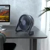 5 tum USB Desktop Fan 360 Roterande Mini Justerbar Portable Electric Fan Summer Mute Air Cooler för hemmakontoret