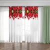 Cortina 2x Vara Bolso Voile Drapeado Filtro de Luz Tule Floral Branco Transparente Para Sala de Jantar Quarto Berçário Café