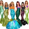 Costume d'Halloween Cosplay Adulte Cosplay Sirène Princesse Robe Sexy Wrap Poitrine Sirène Queue Jupe Pour women312P