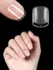 False Nails 240pcs/box XXS Square Tips Full Cover Gel X Extension System Semi Frosted Soak Off Press On Acrylic Supplies