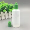 500st 120 ml eliquidflaskor plast dropper genomskinlig pe tom e juice flaska färgglada barnsäkra tamper caps2396