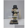 Objets décoratifs Figurines En Gros Creative Spoof Porte-Papier Statue Mignon Drôle Résine Butler Forme Tissu Stand Rack Scpture Dha3S