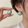 Boucles d'oreilles perle ronde tempérament Design de mode cuivre Style coréen émail boucle d'oreille femmes