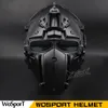 Wosport Tactical Obsidian Green Gobl Terminator hjälm Maskunglas Goggle för jakt på paintball Airsoft Tactical Equipment2345