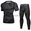 Tute da uomo Tuta da compressione da uomo Tight Set Running Sport Quick Dry Sportswear Maschile Palestra Fitness Training MMA Men Jogging Sportion Sete J230720