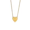 Fashion 18k gold silver heart pendant charms necklace with engraving Made In Italy Jewellry218l