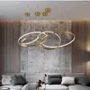 Żyrandole nowoczesne minimalizm żyrandol sufit sypialnia do jadalni schodowe wiszące światła światła stali nierdzewnej Oświetlenie Dekoracja Dekora