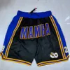 Vintage Just Black Mamba Don Pantaloncini da basket 8 24 Just Don Short Commemorative Bryant con tasche Retro 1996 Mens Zipper Short Stitched Team Shorts S-XXL