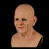 Another Me-The Elder Realistic Old Man Mask Wrinkle Face Mask Latex Full Head Mask for Masquerade Halloween Party Realistic Dec281a