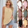 Women's T Shirts Casual Summer Sleeveless Blouses For Women Fashion 2023 Elegant Loose Tank Tops Lady Solid Pullover Tunic