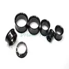 Nieuwste Zwarte Flesh Tunnels Interne Schroefdraad Oordopjes Geanodiseerd Chirurgisch Staal 316L Trompetvormige Mode Oor Piercing 6-20mm284D