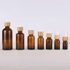 Bamboo Lids Empty Essential Oil Bottle 5ml 10ml 15ml 20ml 30ml 50ml 100ml Amber Glass Pipette Bottles For Cosmetics Pvjdk