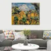 Abstract Landscape Oil Painting on Canvas La Montagne Sainte-victoire Paul Cezanne Artwork Contemporary Wall Decor