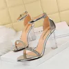 test Heels With Box Women Shoes Quality Sandals Heel Height 9 5cm Sandal Wedding Party Shoe211O