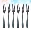 Dinnerware Sets Moon Cake Fork Stainless Steel Fruit Forks Tasting Appetizer 2 Prong Mini Foods