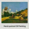 Abstract Canvas Art the Road Paul Cezanne Pittura a olio artigianale Modern Decor Studio Apartment