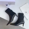 Toteme Designer Shoes Short Square Kitten Channel ~ Pure Original Heel Boots French Head Muller Medium Heel Thin Leather Slim Boots
