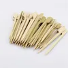 2000 Pcs 10 5 cm Natuurlijke Bamboe Picks Spiesjes voor BBQ Voorgerecht Snack Cocktail Grill Kebab Barbeque Sticks Party restaurant Supply 240l