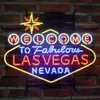 24 x 20 „Welcome to Fabulous Las Vegas Nevada“ Echtglasröhre Neonlichtschild Bier Bar Pub Party Visuelles Kunstwerk Geschenk347x
