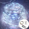 Cordes fée lampe télécommande LED fil de cuivre guirlandes lumineuses étanche batterie boîte décoration de noël mariage vacances fête décor