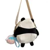 Akşam çantaları hayvan omuz çantası büyük kapasiteli kadınlar için crossbody kız gündelik naylon japon tarzı karikatür panda