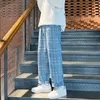 Jeans pour hommes 2023 automne Plaid mâle mode Harajuku pantalons décontractés hommes Streetwear ample surdimensionné coréen Hip Hop pantalon à jambes larges