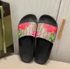 Ontwerper Mannen Vrouwen Slippers Slides Rubber Sandalen Blooms Slide Bloemen Afdrukken Sandaal Leer Platform Slipper Zomer Strand Flip Flop maat 35-48 08