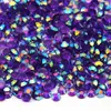 XULIN Flatback Resina Strass 2mm 3mm 4mm 5mm 6mm Resina Pedras de cristal redondas não fixas Fundo transparente Azul Roxo Ab Strass252y